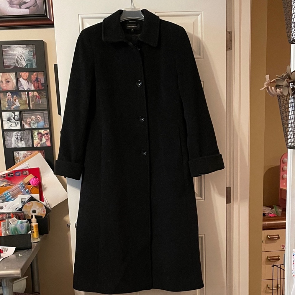 Jones New York Classic Black Trench Coat